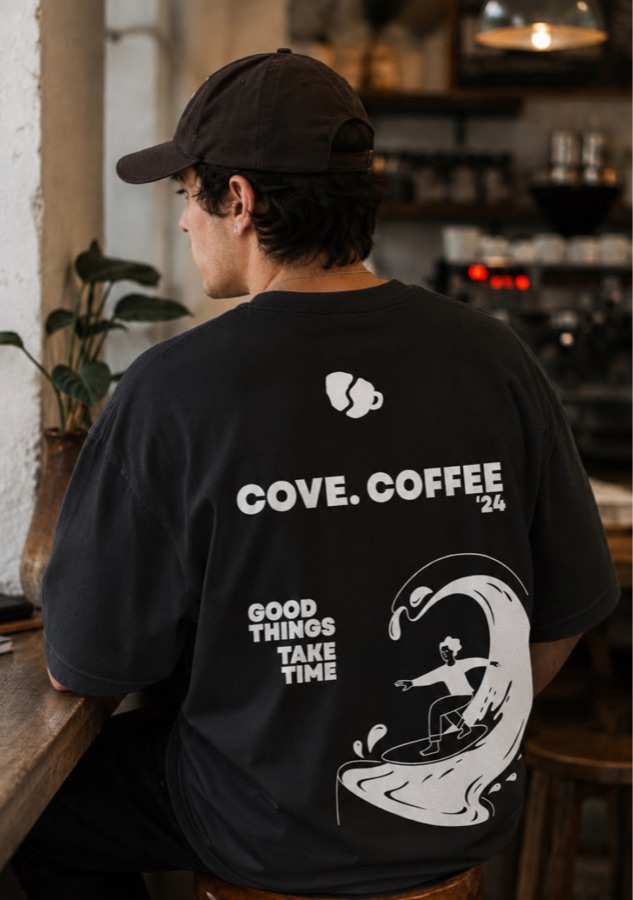 Cove Coffee merch t-shirt