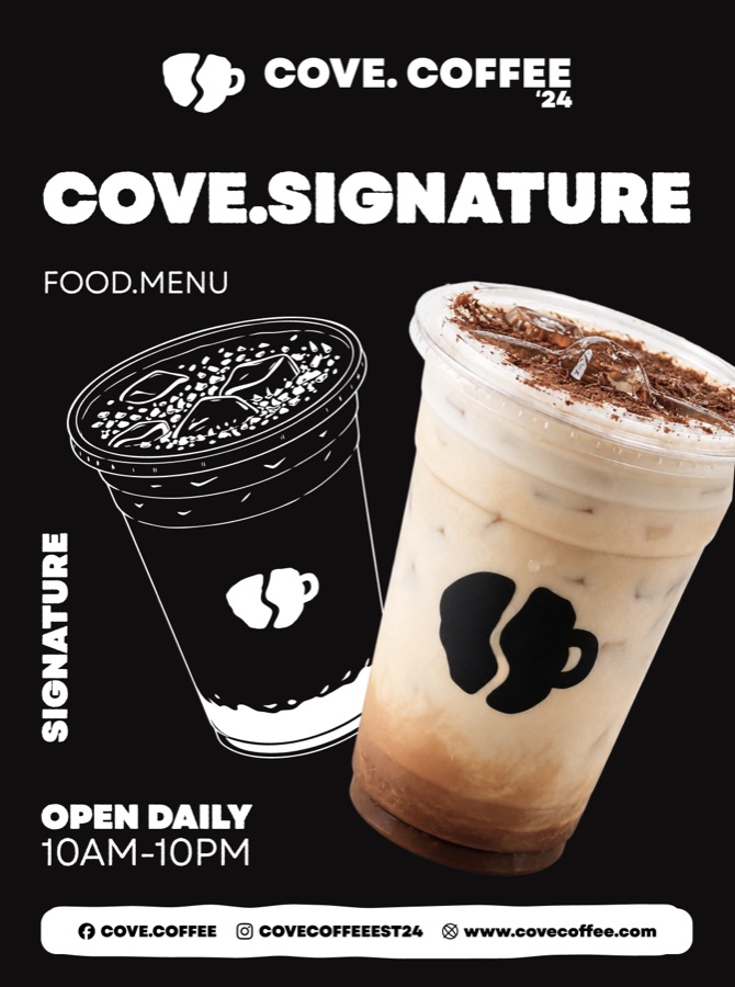 Cove Coffee signature drink social post