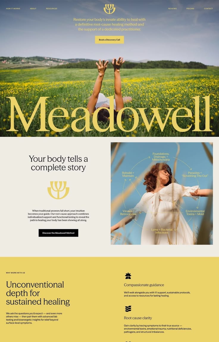 wellness website design sample
